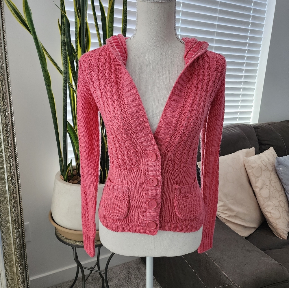 delia's Button front cardigan sweater size small. Good preowned condition.
